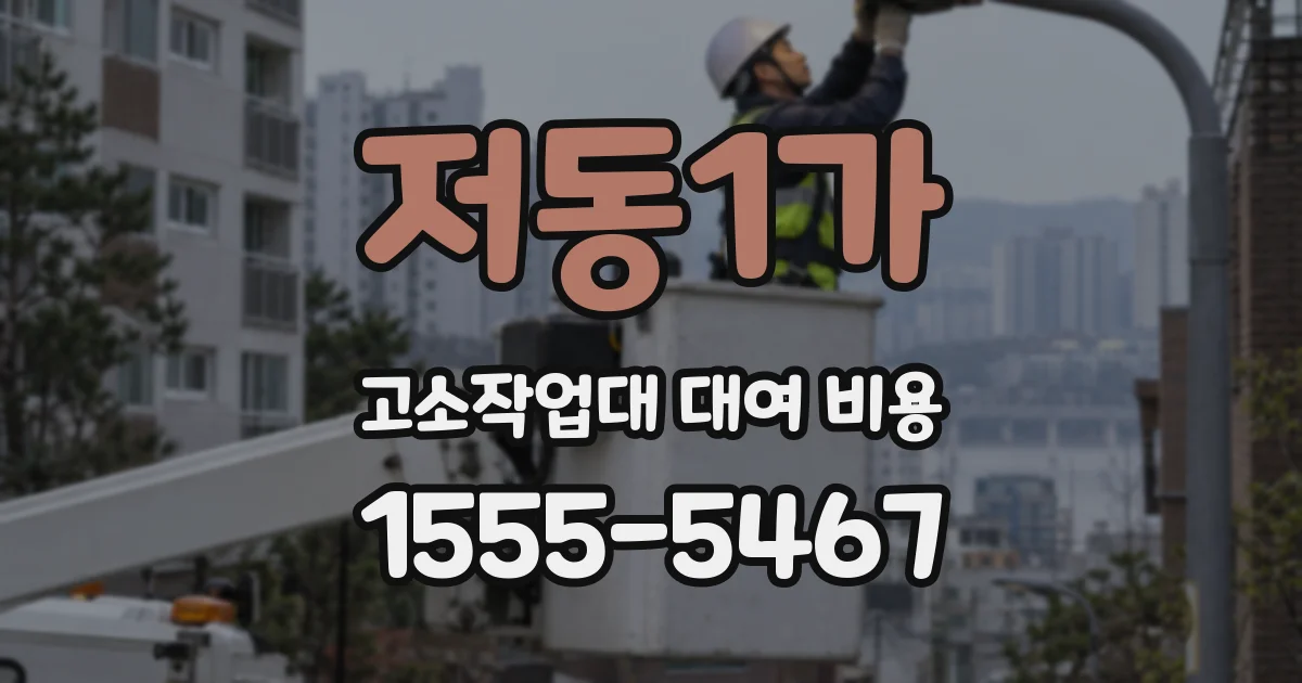 저동1가 고소작업대 대여 비용
