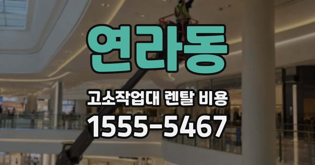연라동 고소작업대 렌탈 비용