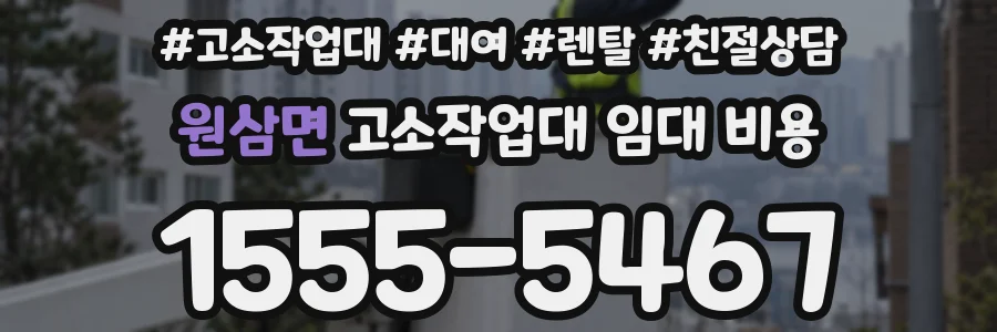 원삼면 고소작업대 임대 비용