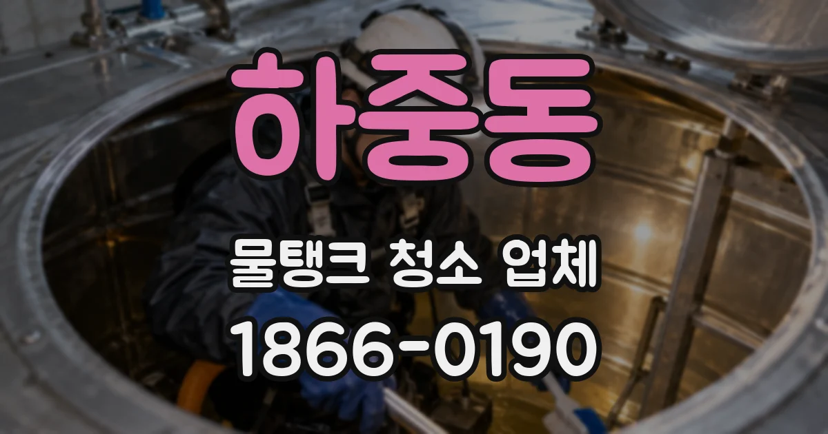 하중동 물탱크 청소 업체