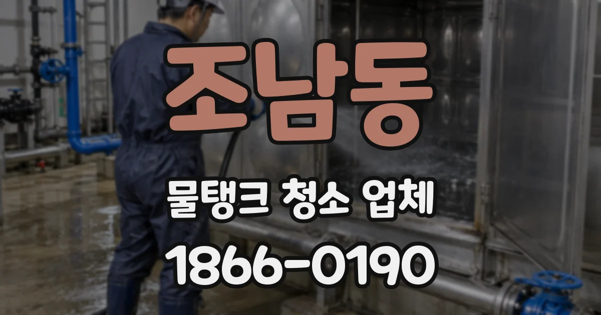 조남동 물탱크 청소 업체