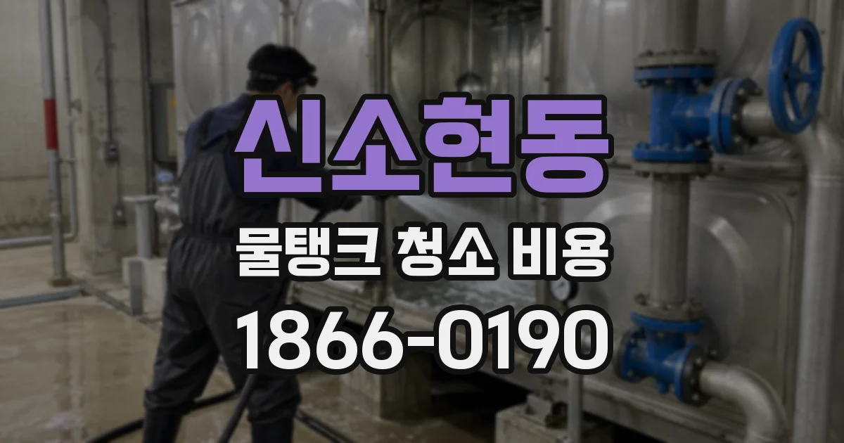 신소현동 물탱크 청소 비용