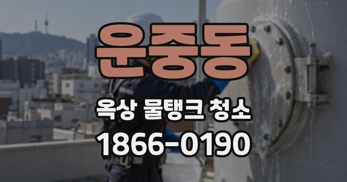 운중동 옥상 물탱크 청소