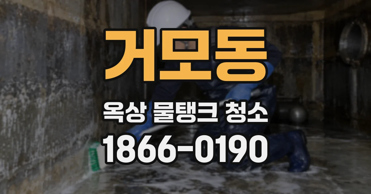 거모동 옥상 물탱크 청소