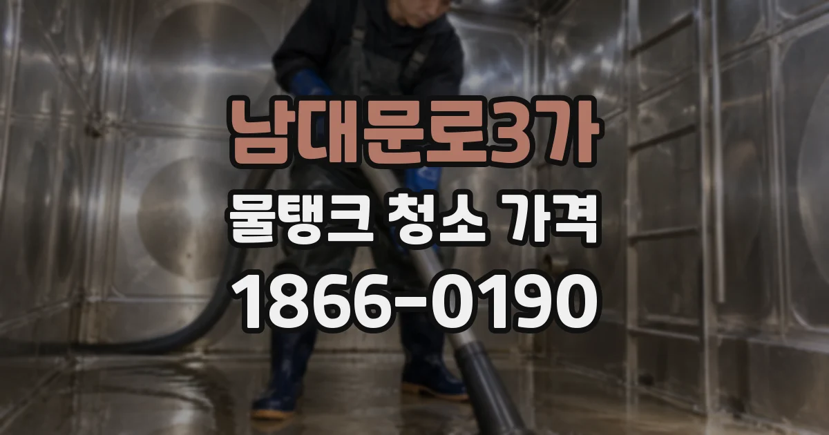 남대문로3가 물탱크 청소 가격