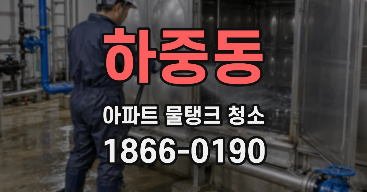 하중동 아파트 물탱크 청소