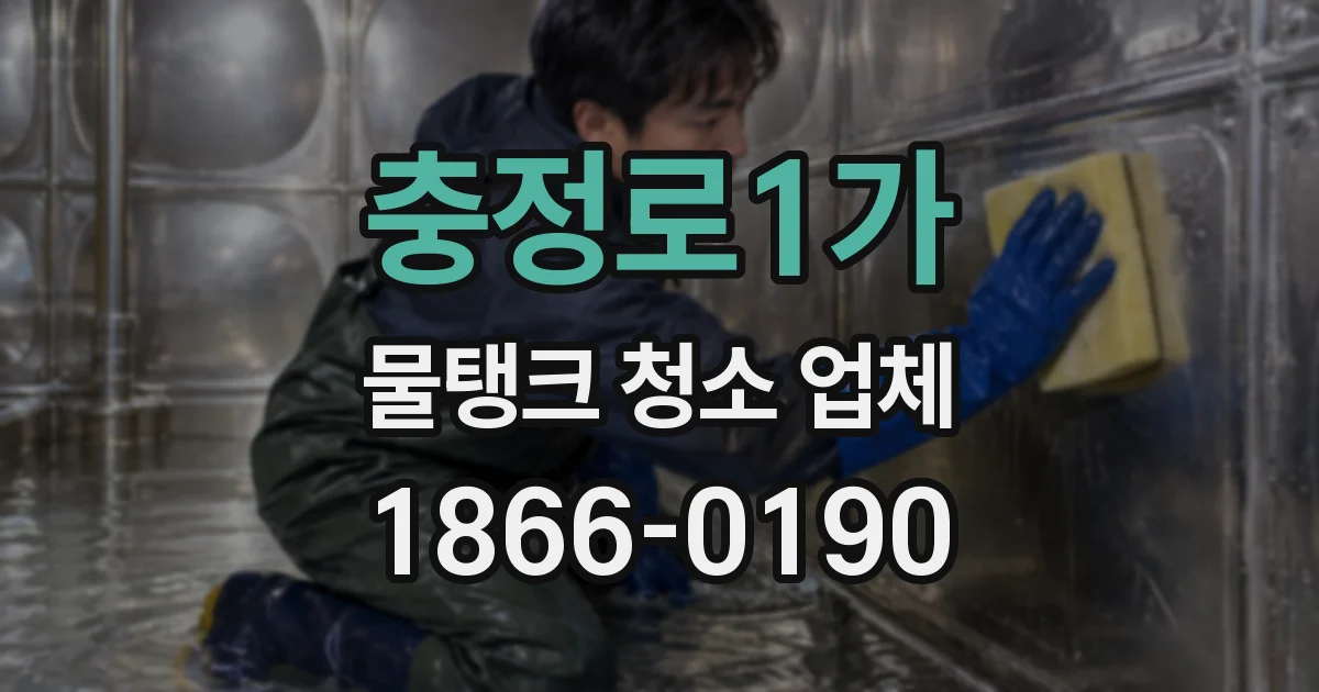 충정로1가 물탱크 청소 업체