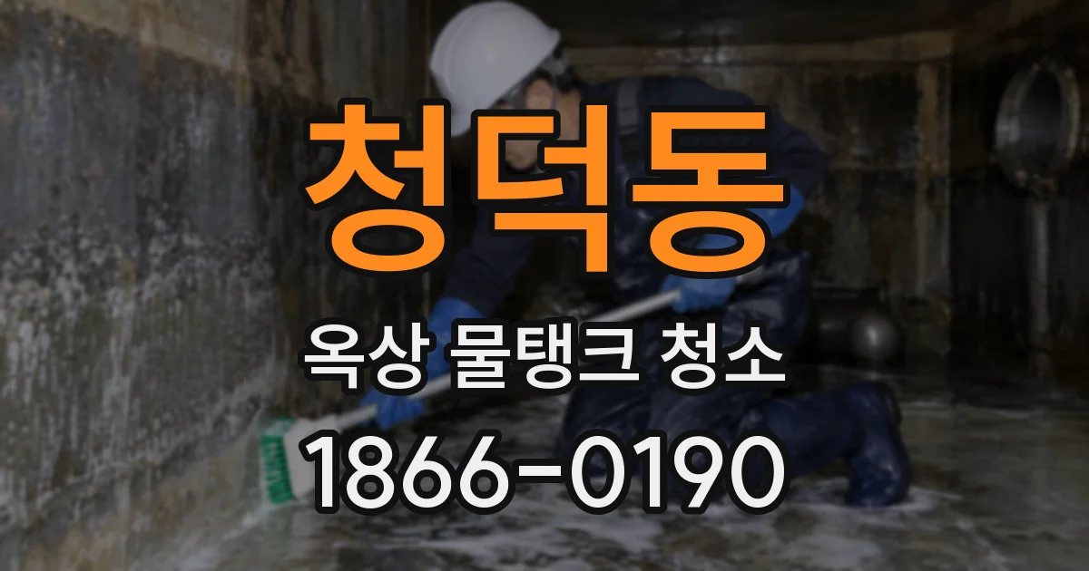 청덕동 옥상 물탱크 청소