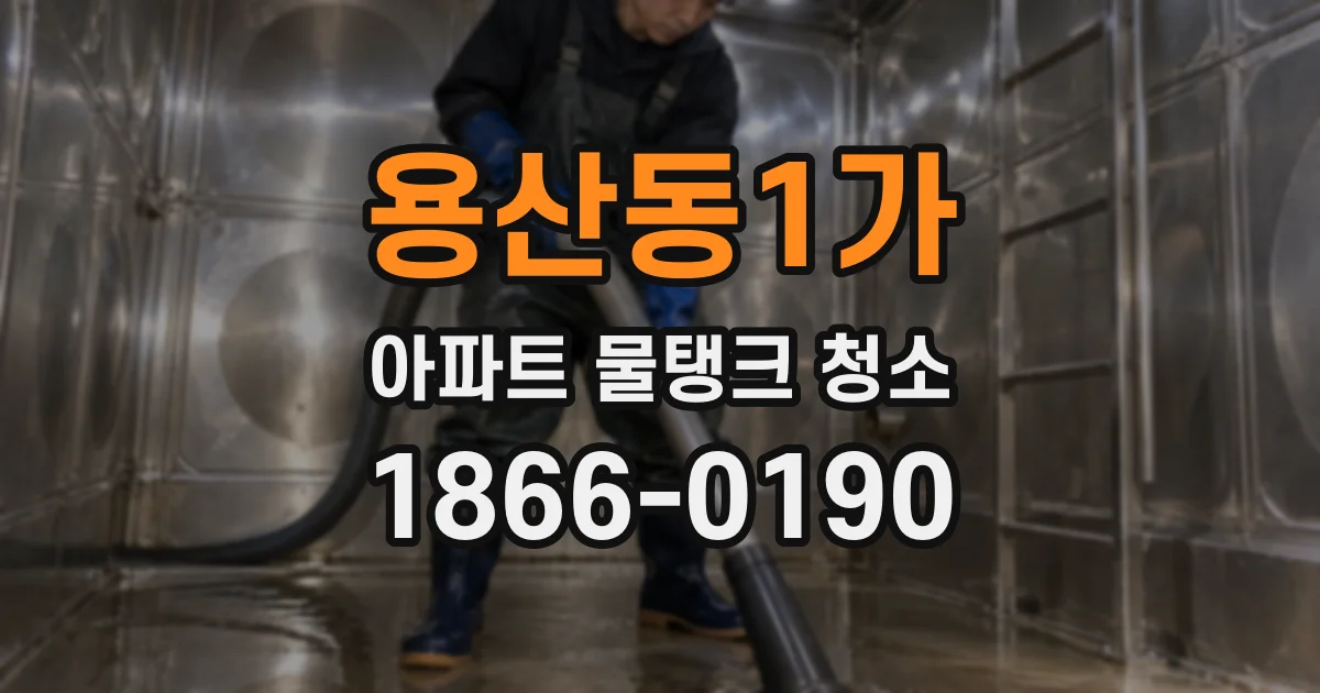 용산동1가 아파트 물탱크 청소