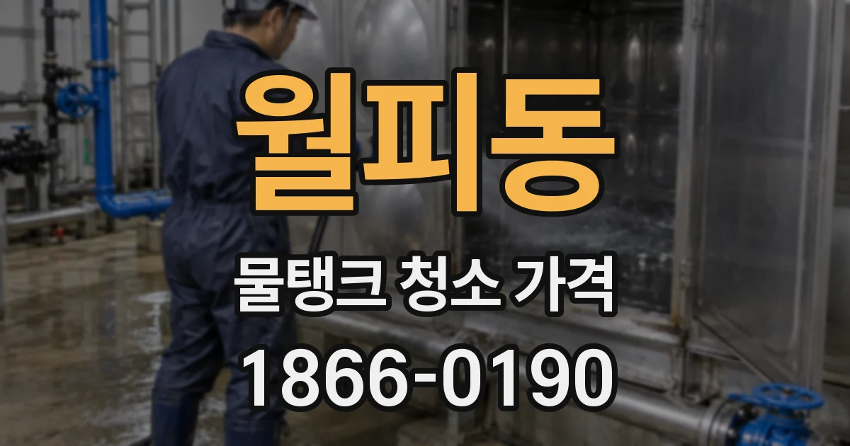 월피동 물탱크 청소 가격
