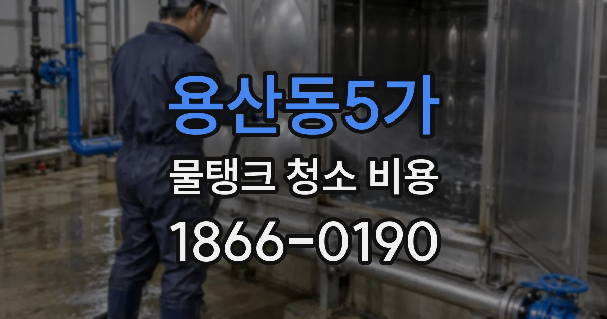 용산동5가 물탱크 청소 비용