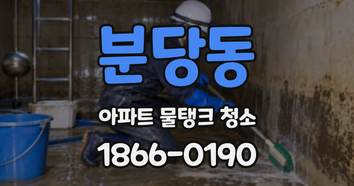분당동 아파트 물탱크 청소