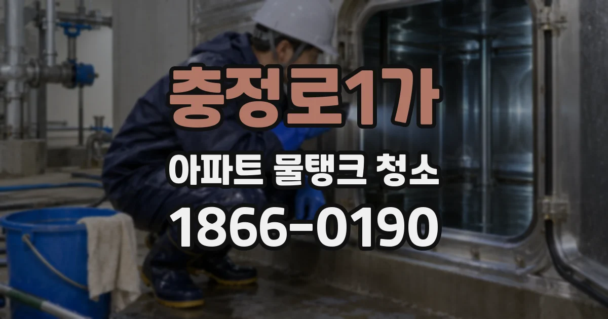 충정로1가 아파트 물탱크 청소