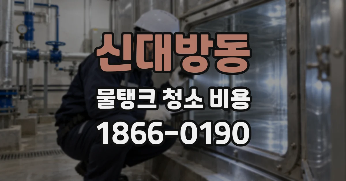 신대방동 물탱크 청소 비용