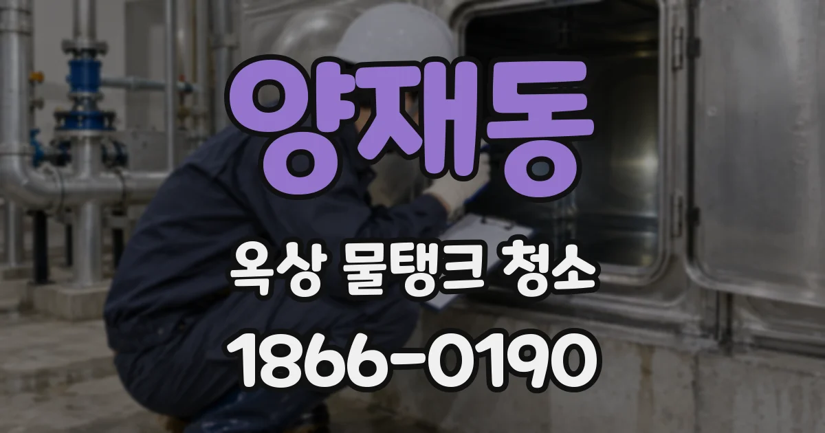 양재동 옥상 물탱크 청소