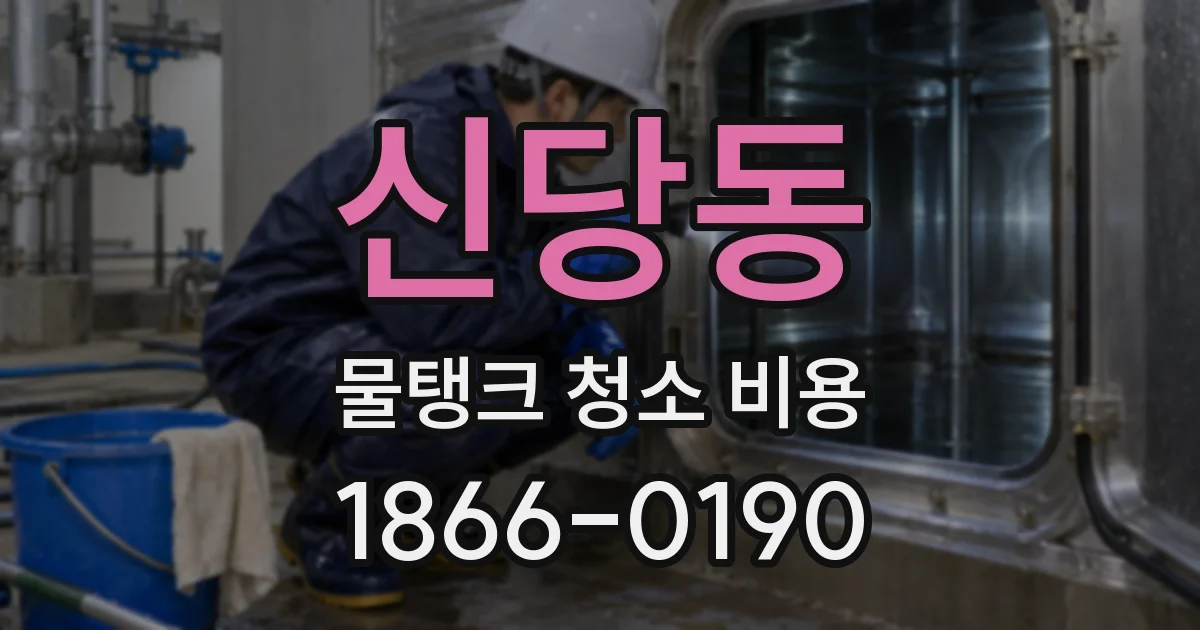 신당동 물탱크 청소 비용