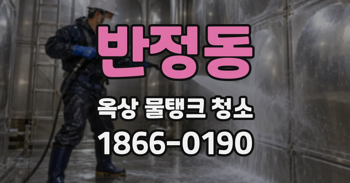 반정동 옥상 물탱크 청소