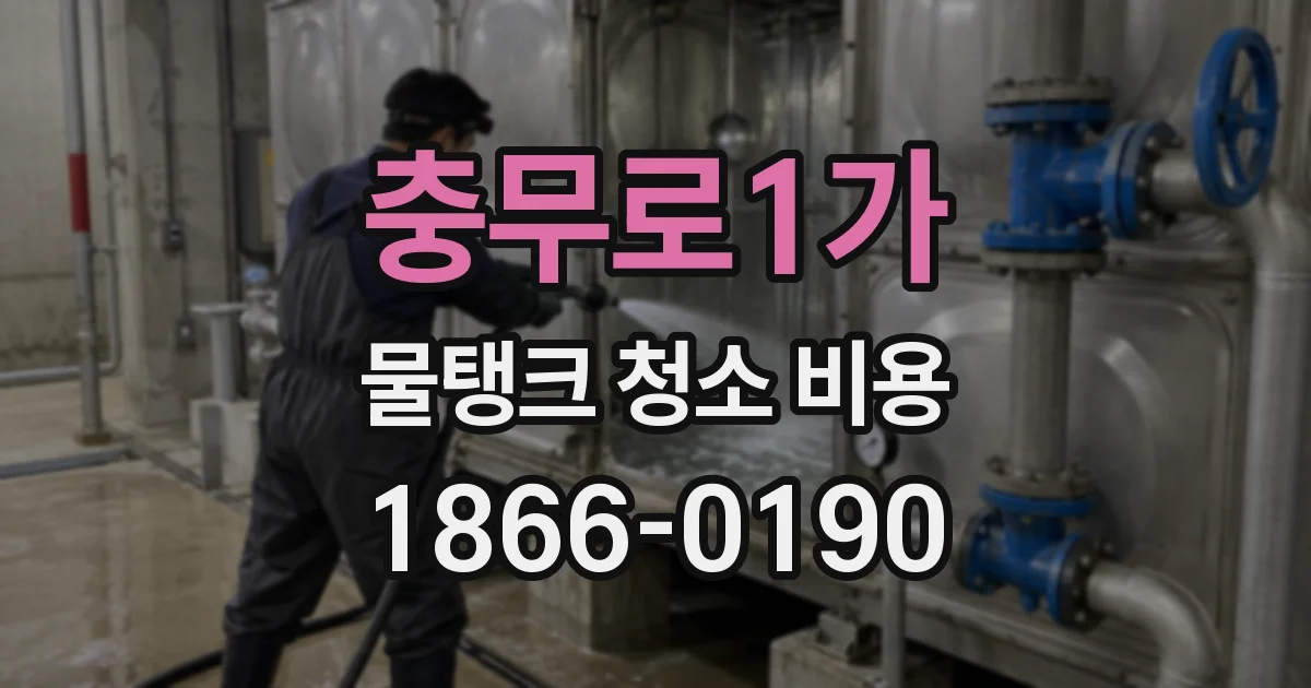 충무로1가 물탱크 청소 비용