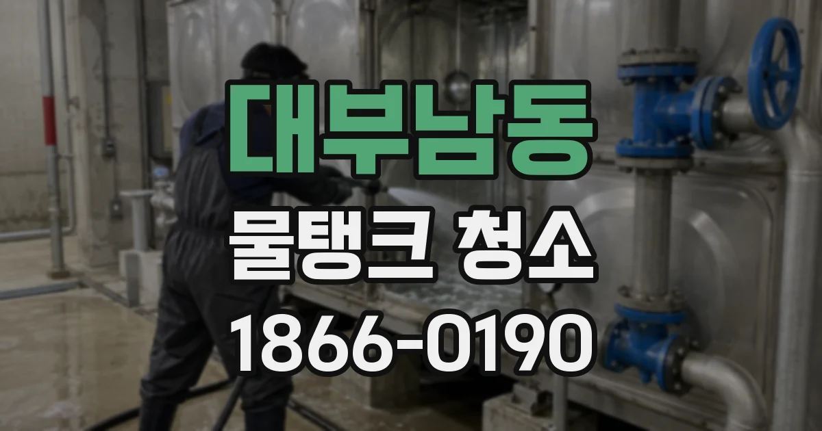 대부남동 물탱크 청소