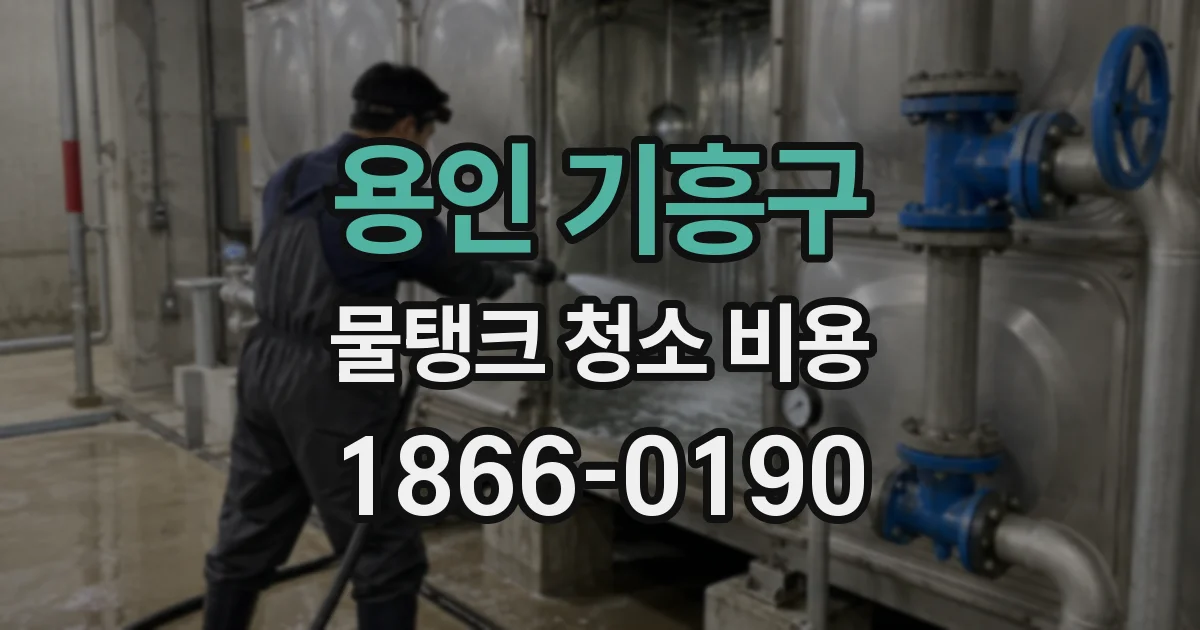 용인 기흥구 물탱크 청소 비용