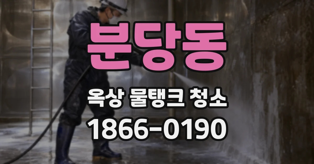분당동 옥상 물탱크 청소