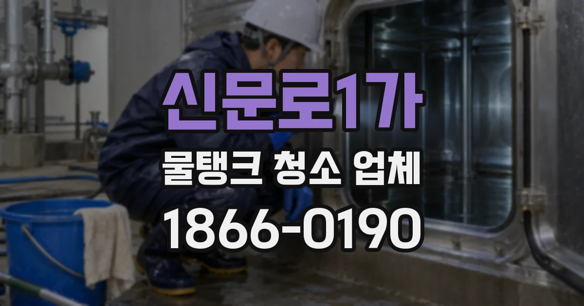신문로1가 물탱크 청소 업체