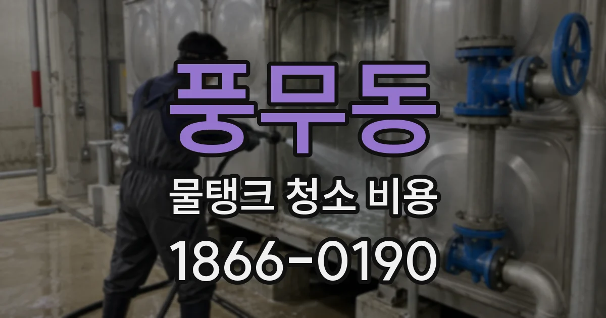 풍무동 물탱크 청소 비용