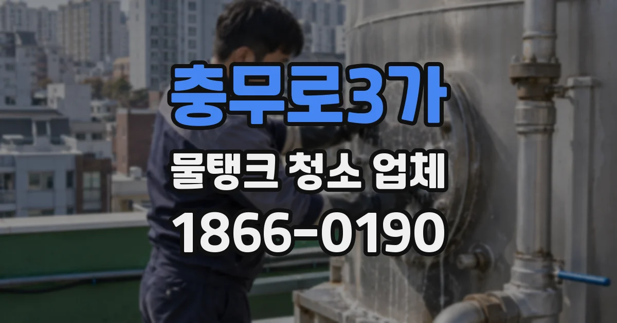 충무로3가 물탱크 청소 업체