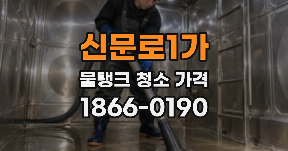 신문로1가 물탱크 청소 가격