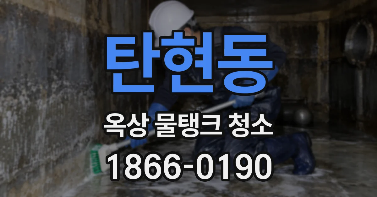 탄현동 옥상 물탱크 청소