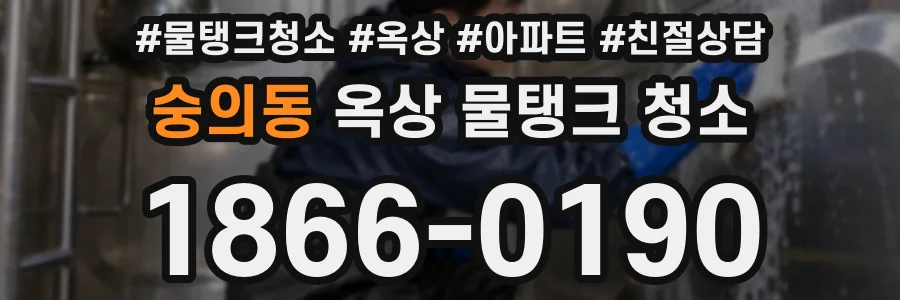 숭의동 옥상 물탱크 청소