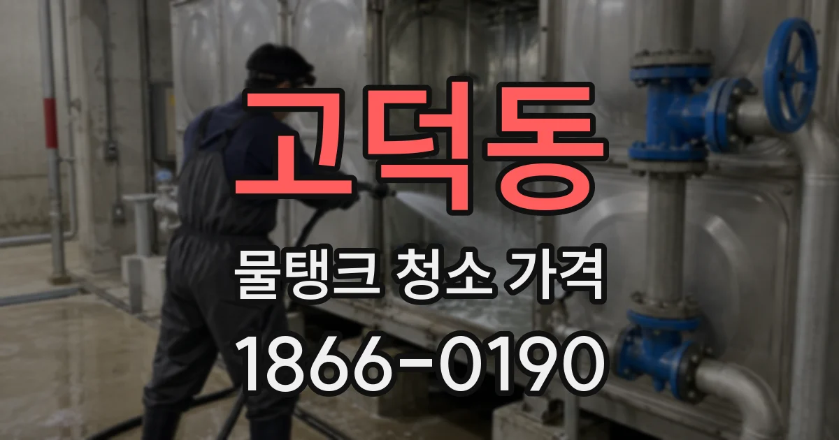 고덕동 물탱크 청소 가격