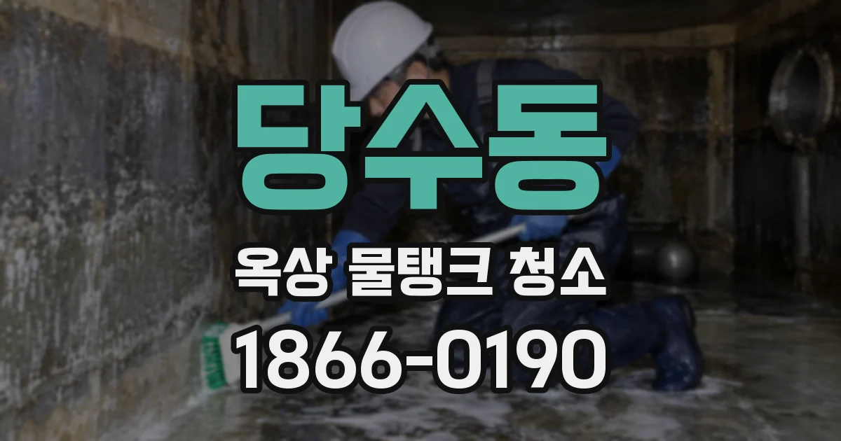 당수동 옥상 물탱크 청소
