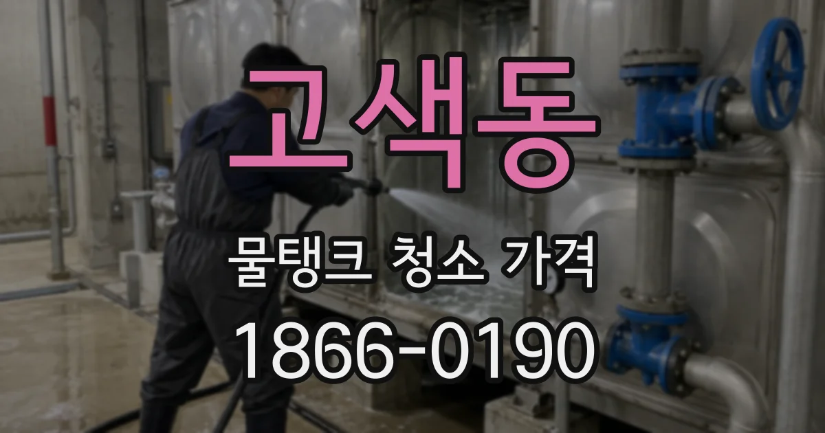 고색동 물탱크 청소 가격