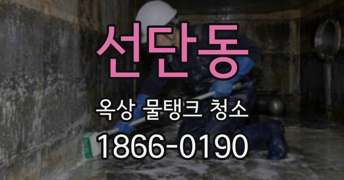 선단동 옥상 물탱크 청소