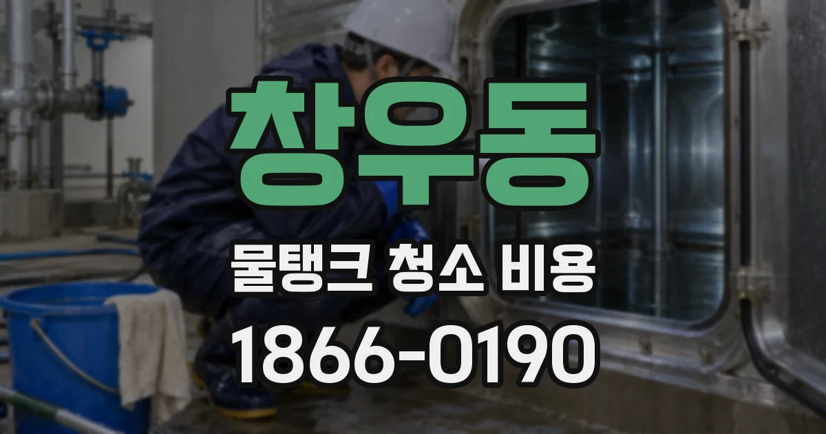 창우동 물탱크 청소 비용
