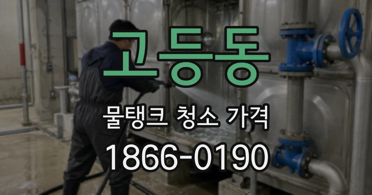 고등동 물탱크 청소 가격