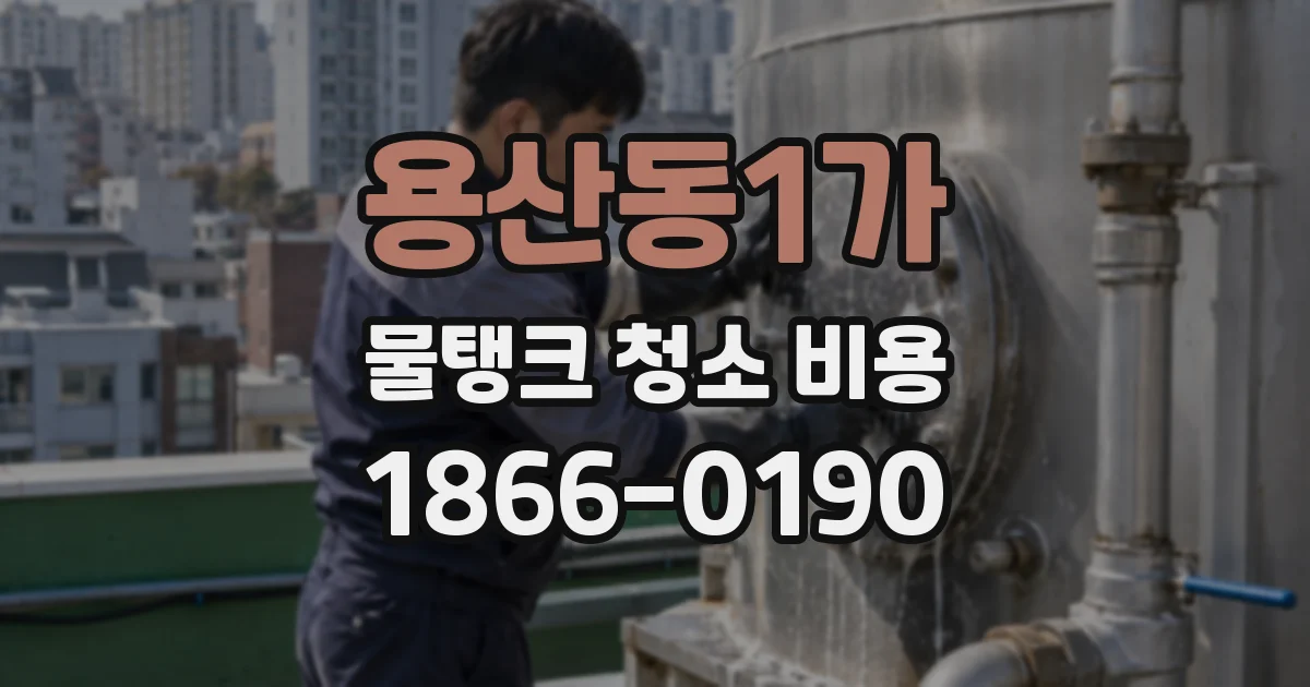 용산동1가 물탱크 청소 비용