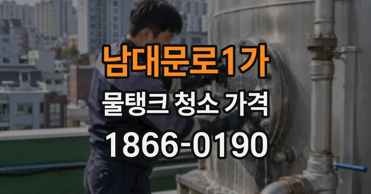 남대문로1가 물탱크 청소 가격