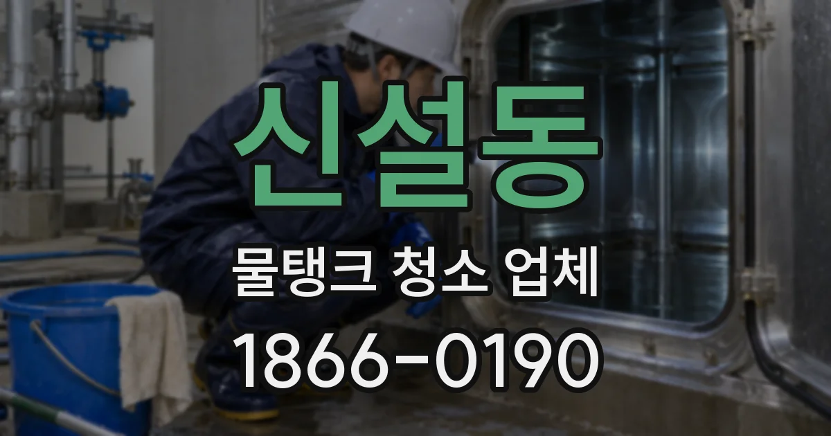 신설동 물탱크 청소 업체