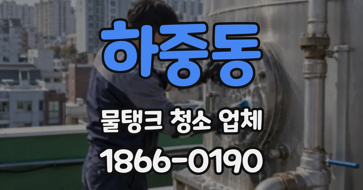 하중동 물탱크 청소 업체
