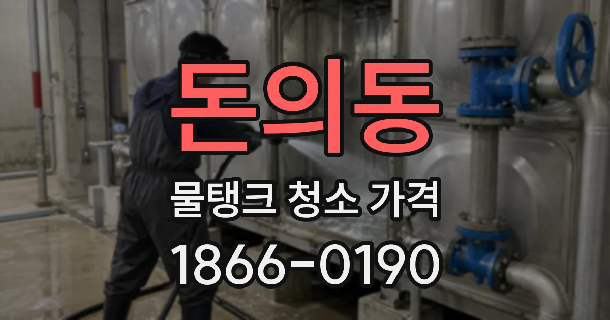 돈의동 물탱크 청소 가격
