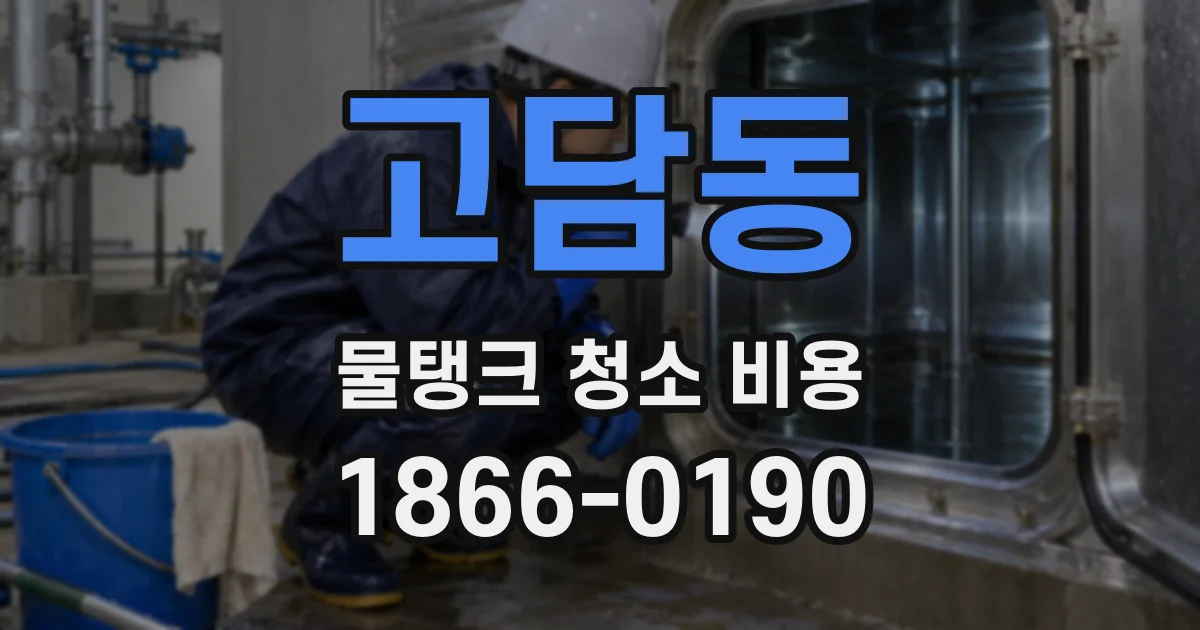 고담동 물탱크 청소 비용