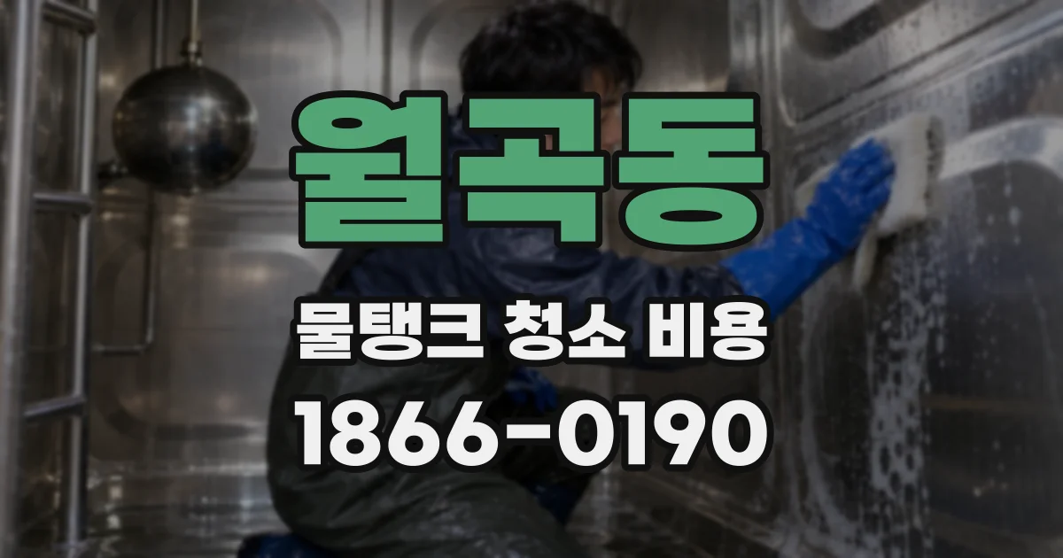 월곡동 물탱크 청소 비용