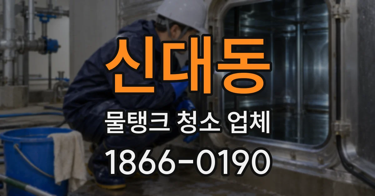신대동 물탱크 청소 업체