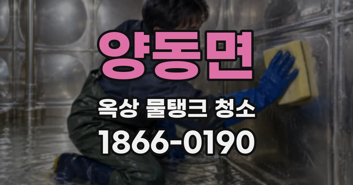 양동면 옥상 물탱크 청소