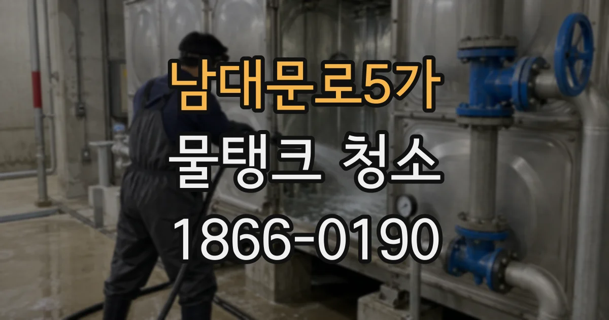남대문로5가 물탱크 청소