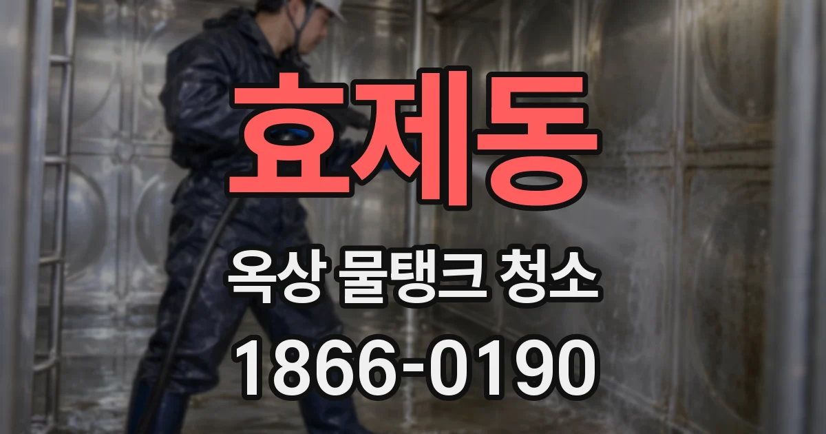 효제동 옥상 물탱크 청소