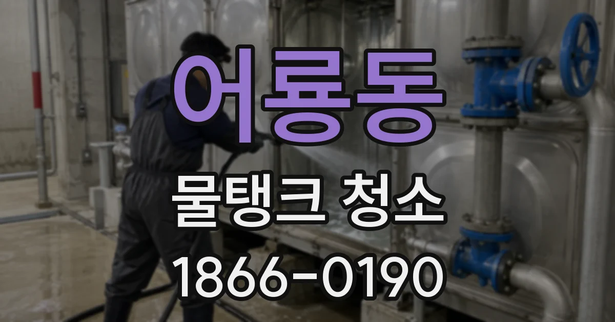 어룡동 물탱크 청소