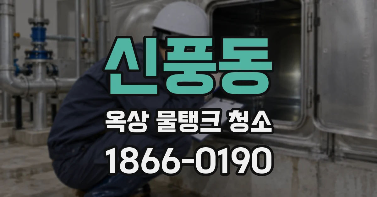 신풍동 옥상 물탱크 청소